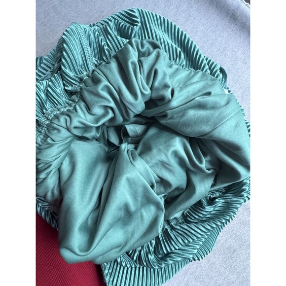 Cato Womens‎ Sz M Stretchy Ribbed Green One-Piece Jumpsuit Romper Party - Picture 8 of 10